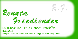renata friedlender business card